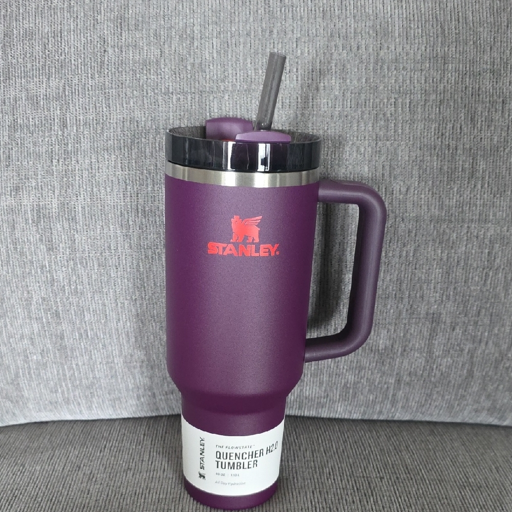 Stanley Quencher H2.0 Tumbler in Deep Purple/Plum, 40oz., New